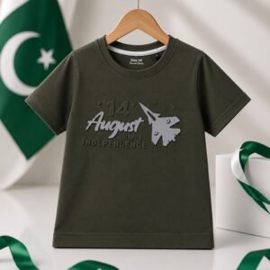 Olive Green 14 August Fighter T-Shirt